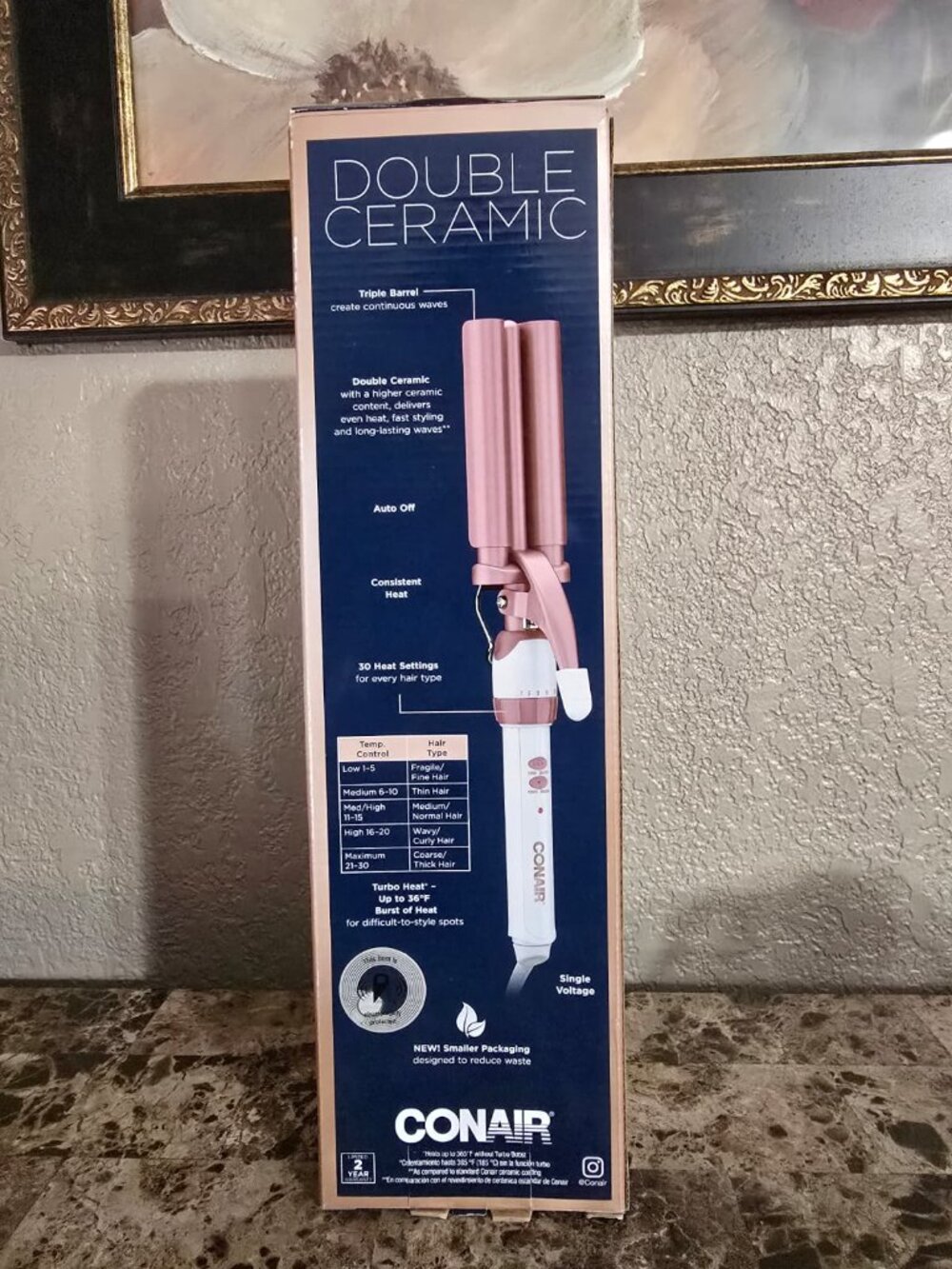 NEW Conair Double Ceramic Triple Barrel Waver Rose Gold Open Box - Picture 13 of 13